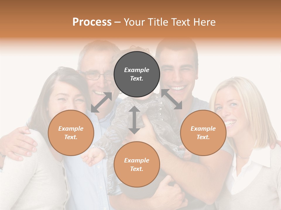 A Group Of People Holding A Child In Front Of A White Background PowerPoint Template