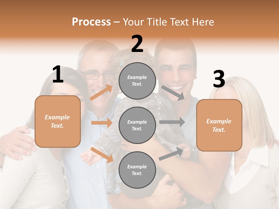 A Group Of People Holding A Child In Front Of A White Background PowerPoint Template