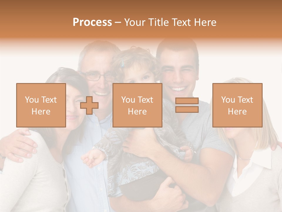 A Group Of People Holding A Child In Front Of A White Background PowerPoint Template