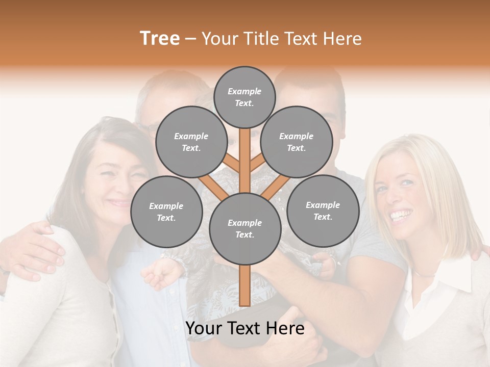 A Group Of People Holding A Child In Front Of A White Background PowerPoint Template