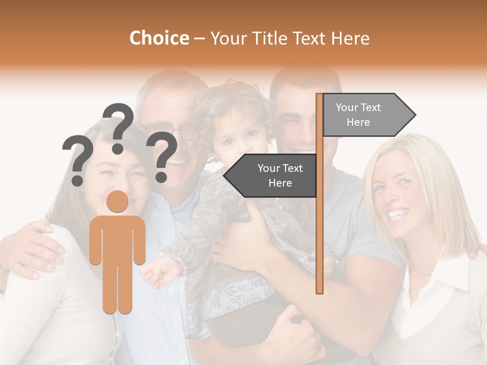 A Group Of People Holding A Child In Front Of A White Background PowerPoint Template