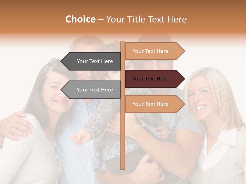 A Group Of People Holding A Child In Front Of A White Background PowerPoint Template