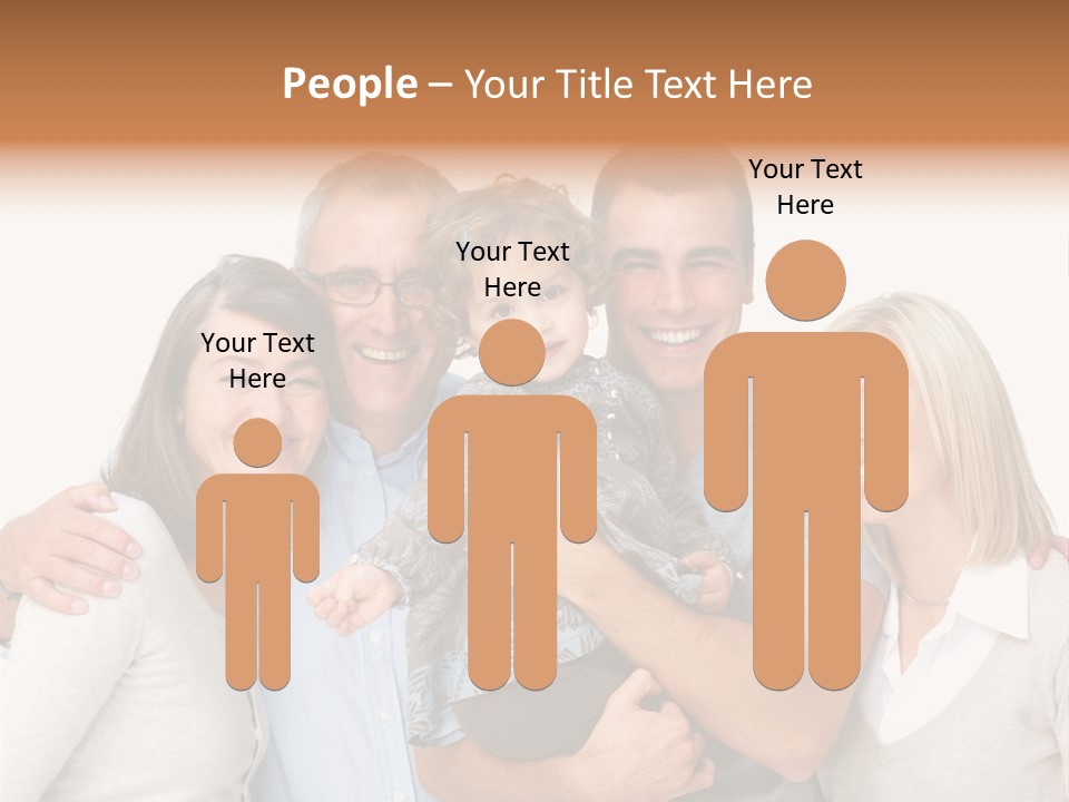 A Group Of People Holding A Child In Front Of A White Background PowerPoint Template
