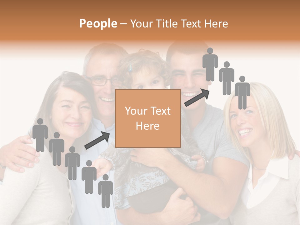 A Group Of People Holding A Child In Front Of A White Background PowerPoint Template