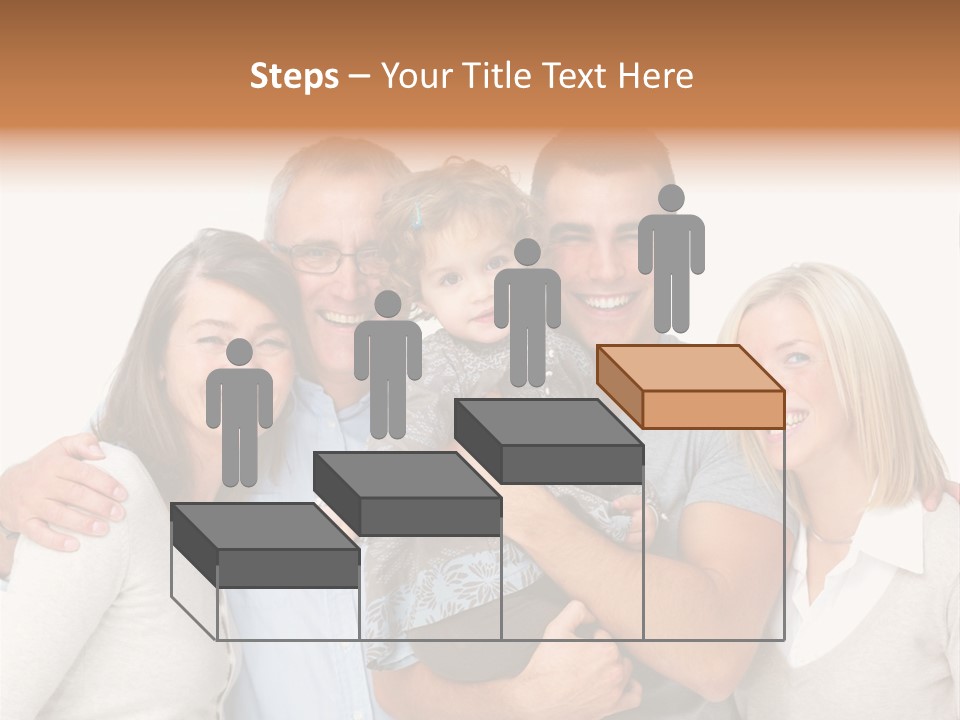 A Group Of People Holding A Child In Front Of A White Background PowerPoint Template