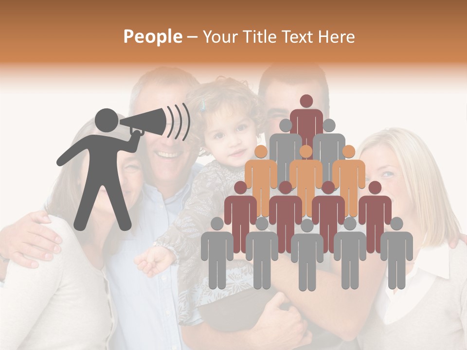 A Group Of People Holding A Child In Front Of A White Background PowerPoint Template