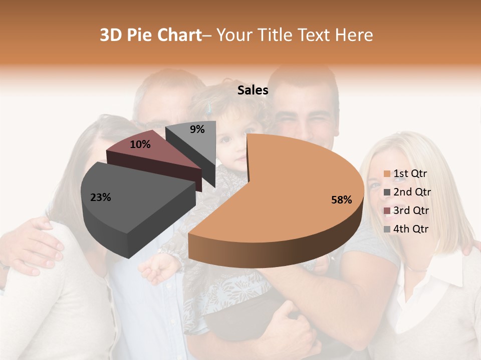 A Group Of People Holding A Child In Front Of A White Background PowerPoint Template