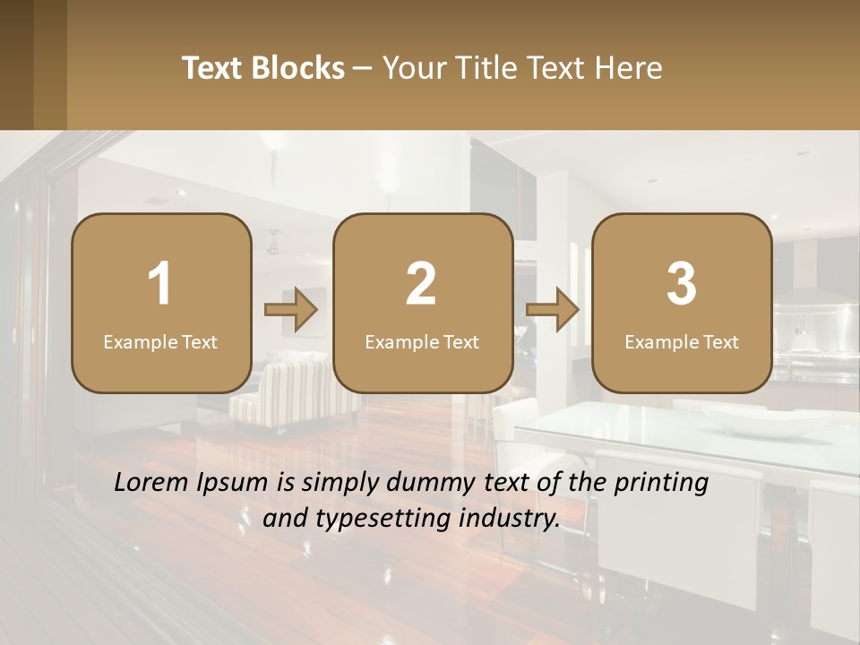 A Large Open Concept Living Room And Dining Room PowerPoint Template