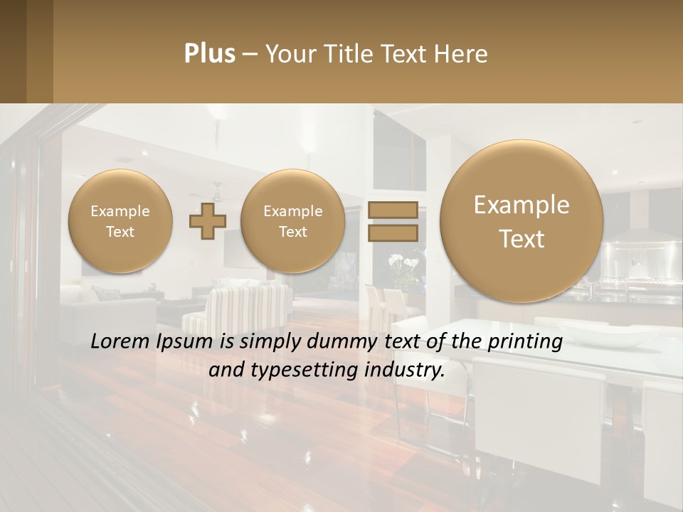 A Large Open Concept Living Room And Dining Room PowerPoint Template