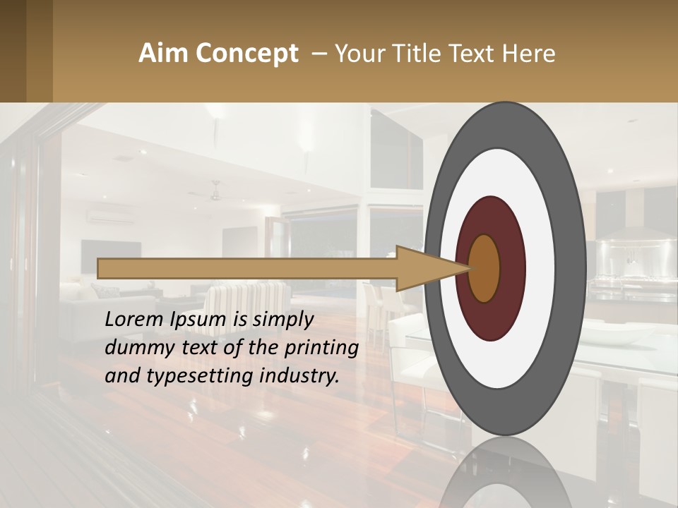 A Large Open Concept Living Room And Dining Room PowerPoint Template