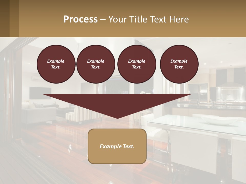 A Large Open Concept Living Room And Dining Room PowerPoint Template