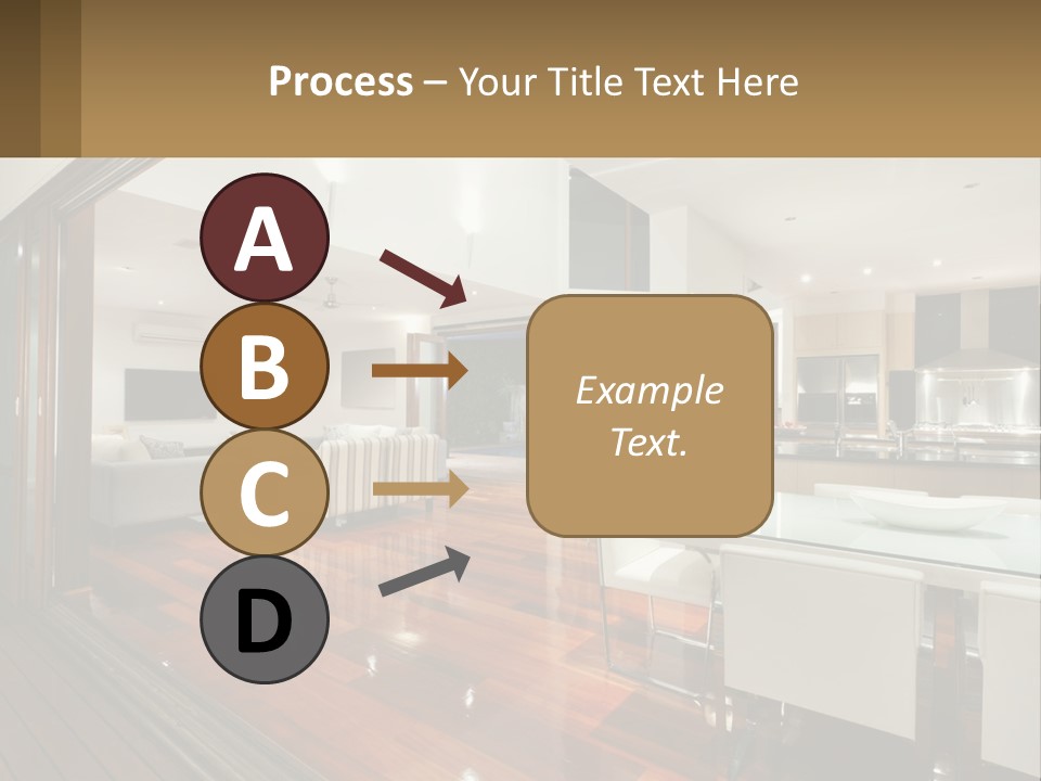 A Large Open Concept Living Room And Dining Room PowerPoint Template
