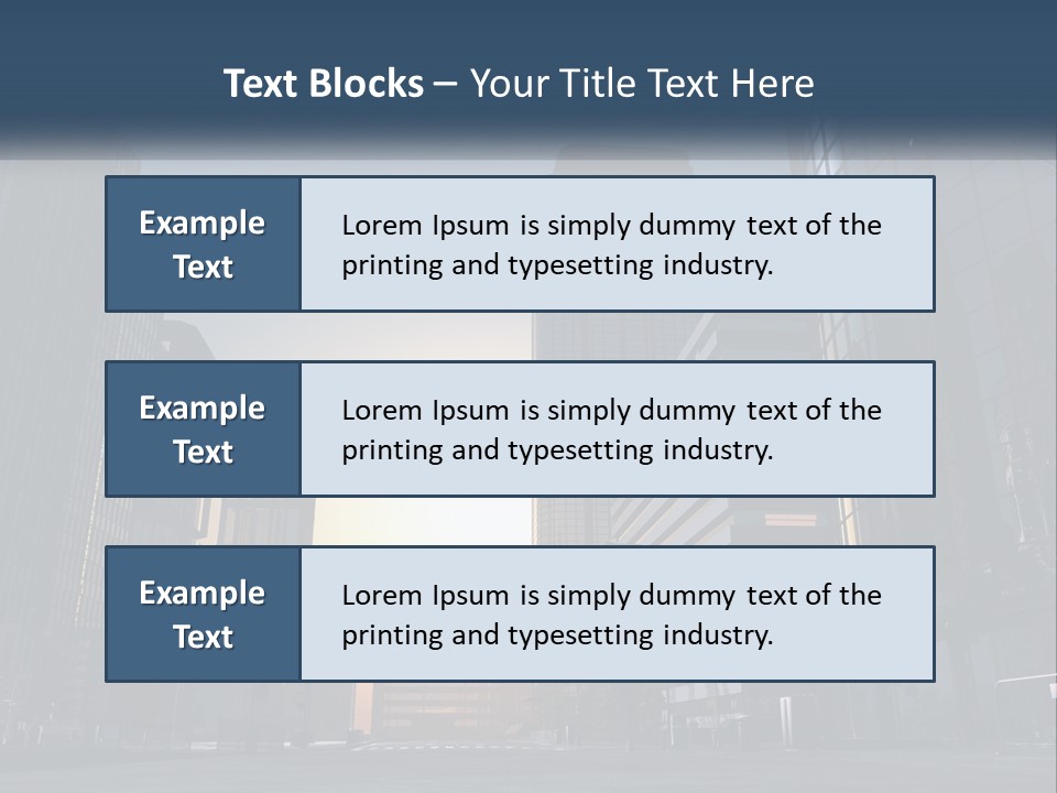 A Group Of Skyscrapers With The Sun Setting In The Background PowerPoint Template