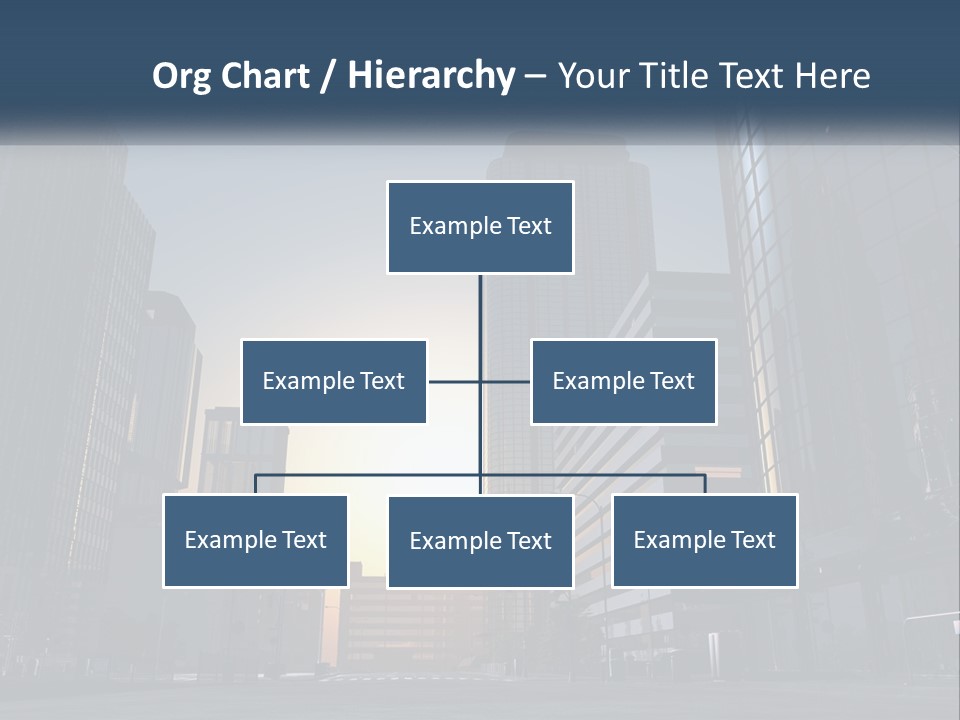 A Group Of Skyscrapers With The Sun Setting In The Background PowerPoint Template