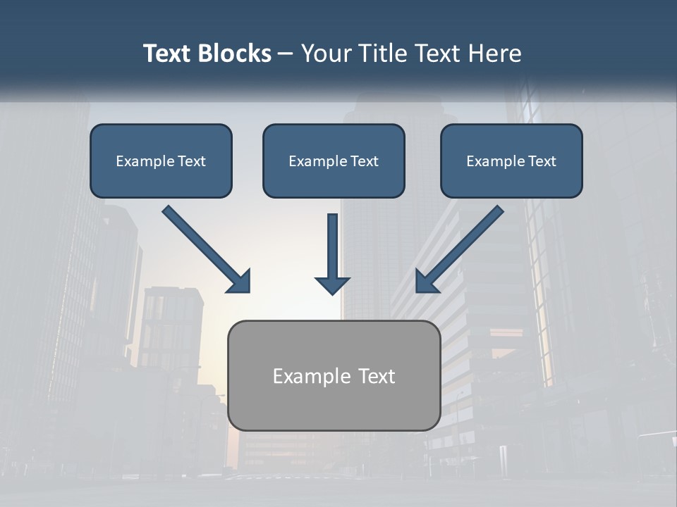 A Group Of Skyscrapers With The Sun Setting In The Background PowerPoint Template