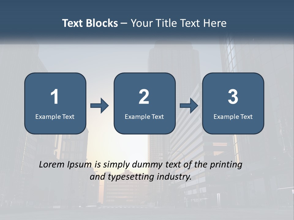 A Group Of Skyscrapers With The Sun Setting In The Background PowerPoint Template