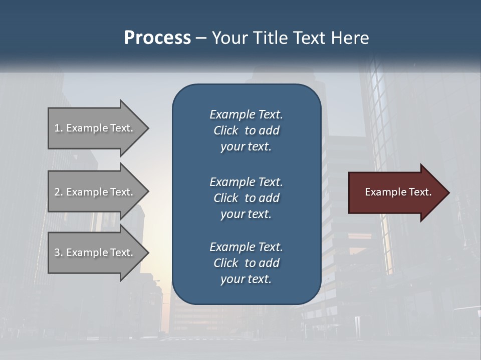 A Group Of Skyscrapers With The Sun Setting In The Background PowerPoint Template