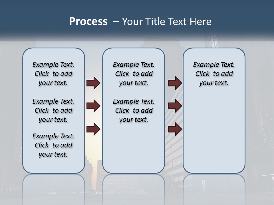 A Group Of Skyscrapers With The Sun Setting In The Background PowerPoint Template