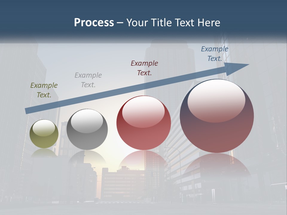 A Group Of Skyscrapers With The Sun Setting In The Background PowerPoint Template