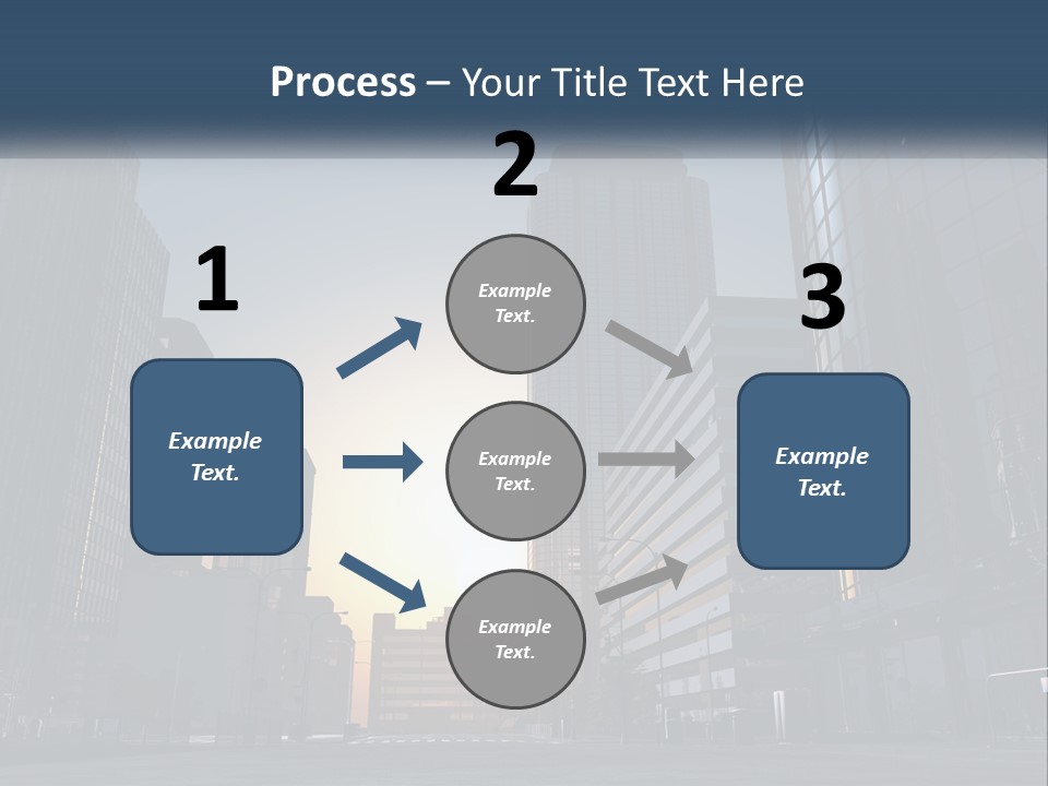 A Group Of Skyscrapers With The Sun Setting In The Background PowerPoint Template