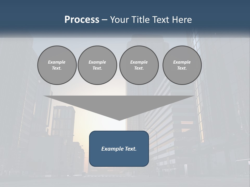 A Group Of Skyscrapers With The Sun Setting In The Background PowerPoint Template