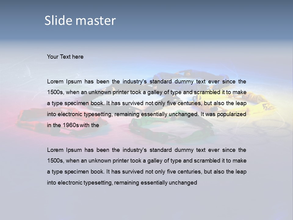 A Group Of Lanyards Sitting On Top Of A Table PowerPoint Template