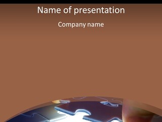 A Piece Of A Puzzle On A Brown Background PowerPoint Template