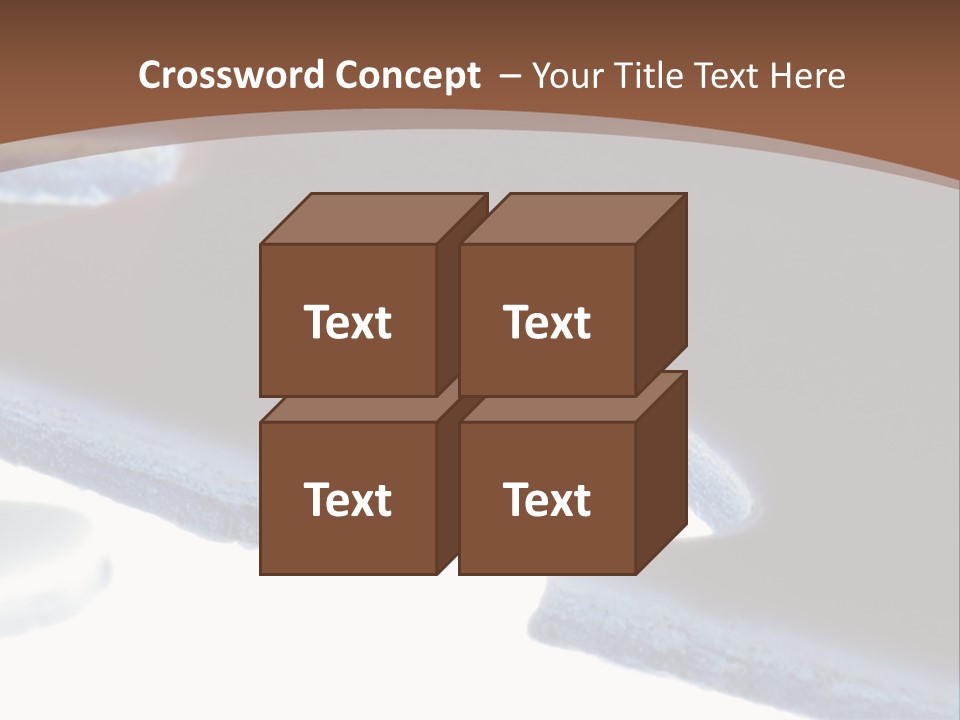 A Piece Of A Puzzle On A Brown Background PowerPoint Template