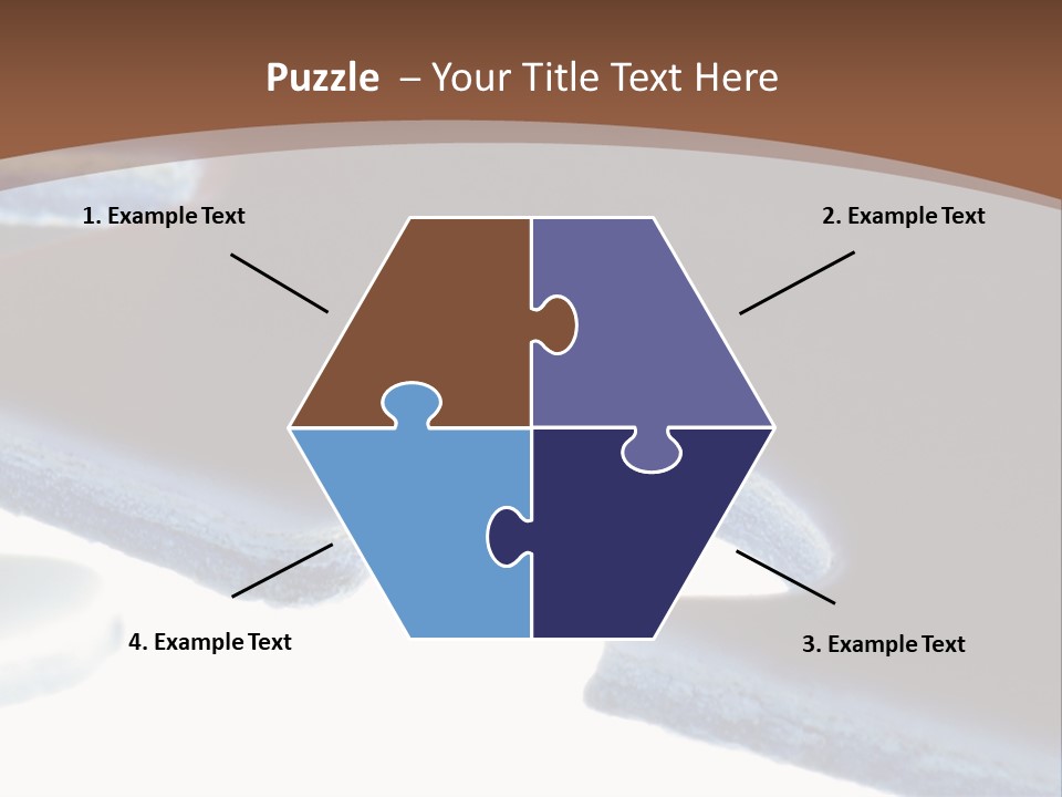 A Piece Of A Puzzle On A Brown Background PowerPoint Template