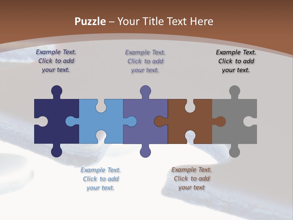A Piece Of A Puzzle On A Brown Background PowerPoint Template