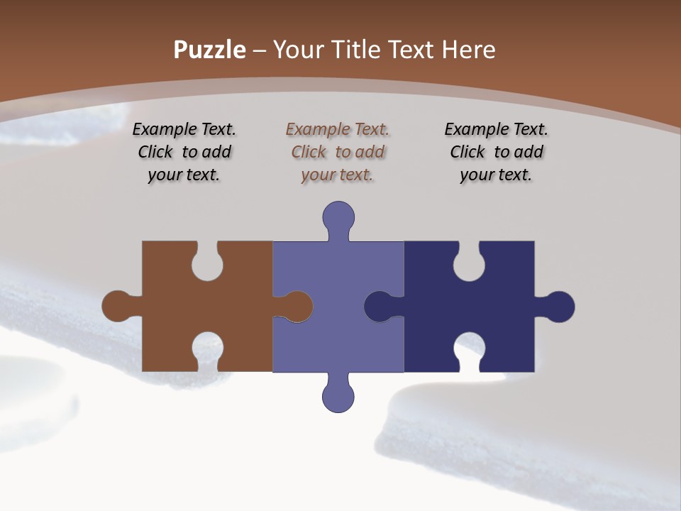 A Piece Of A Puzzle On A Brown Background PowerPoint Template