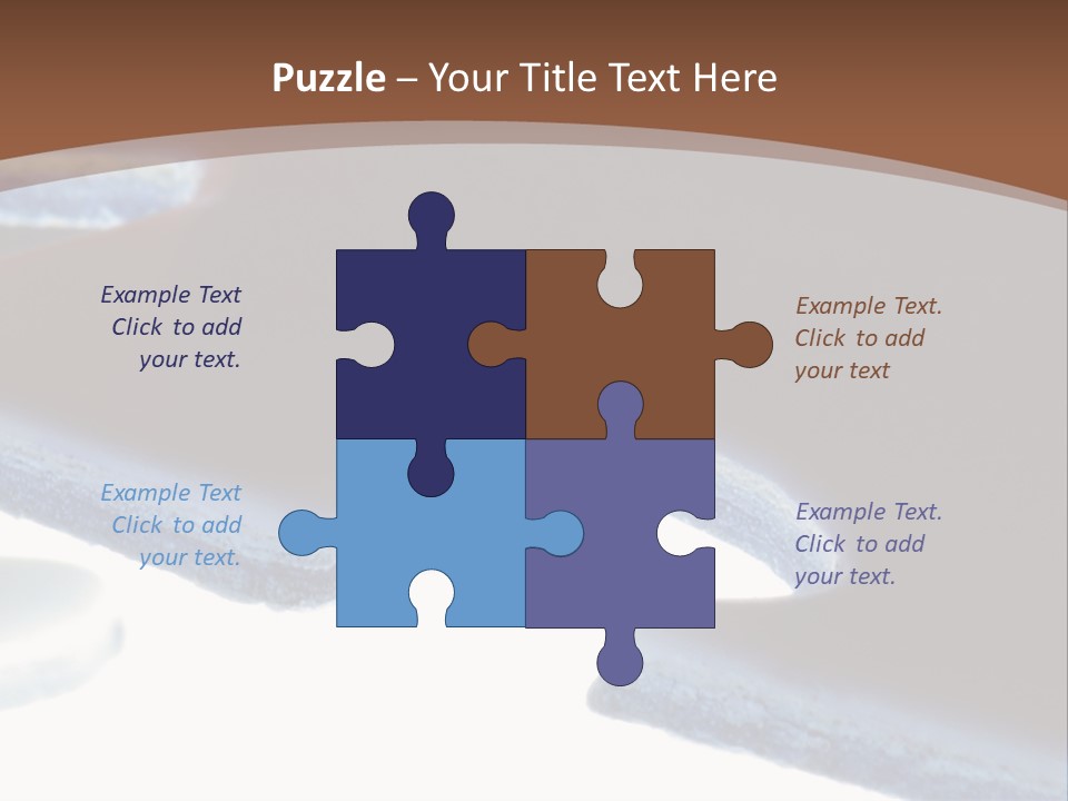 A Piece Of A Puzzle On A Brown Background PowerPoint Template