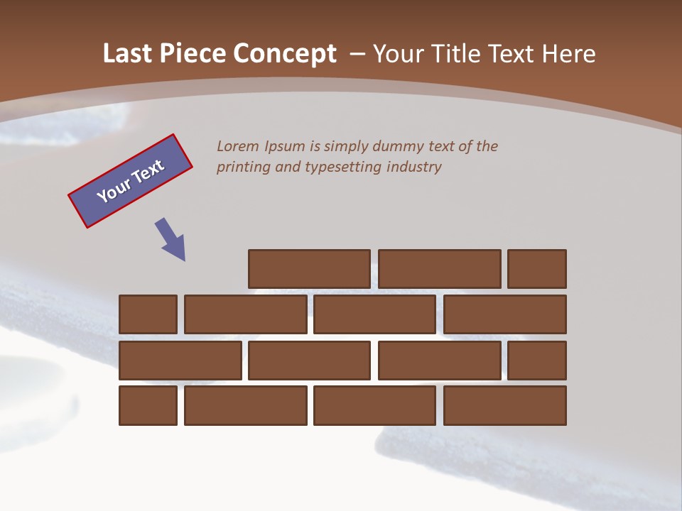 A Piece Of A Puzzle On A Brown Background PowerPoint Template
