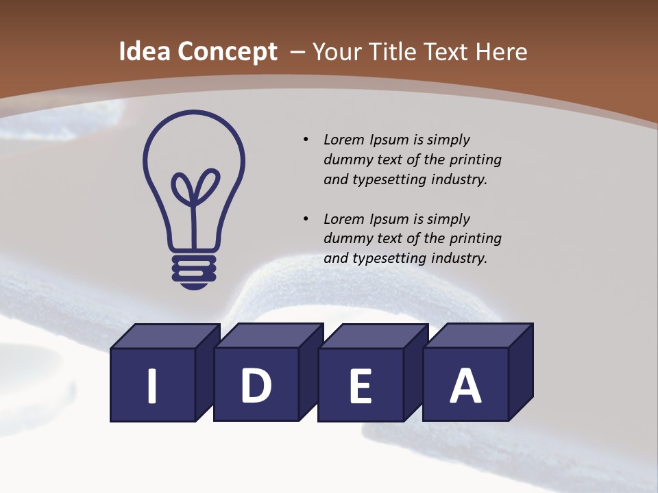 A Piece Of A Puzzle On A Brown Background PowerPoint Template