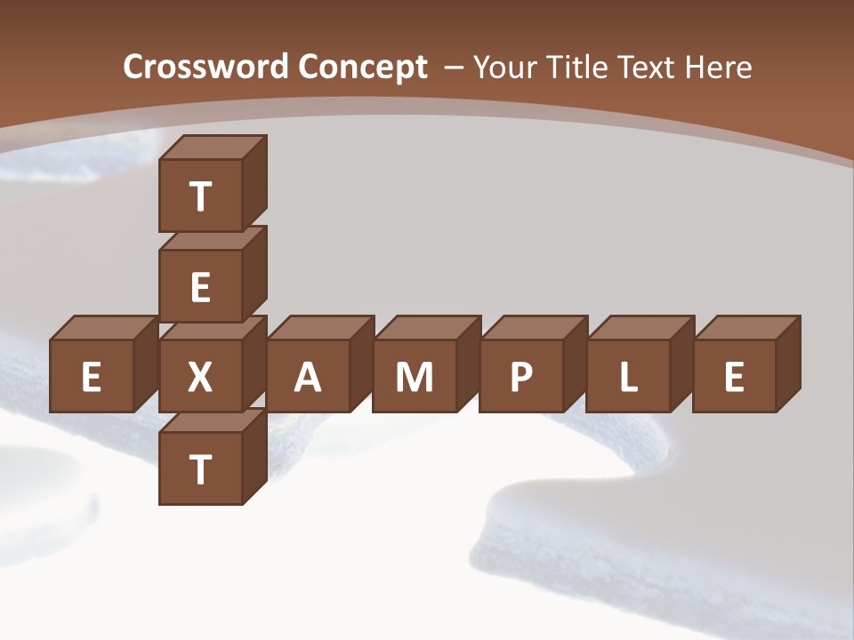 A Piece Of A Puzzle On A Brown Background PowerPoint Template