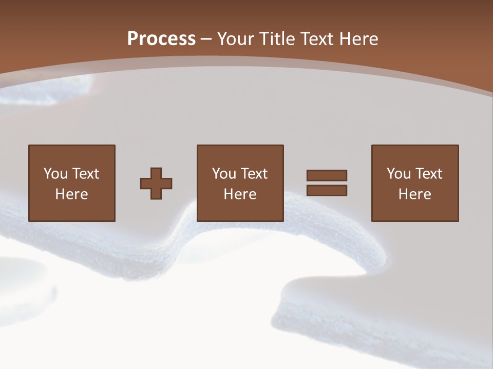 A Piece Of A Puzzle On A Brown Background PowerPoint Template