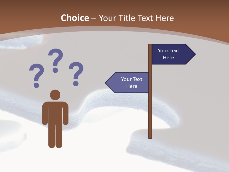 A Piece Of A Puzzle On A Brown Background PowerPoint Template