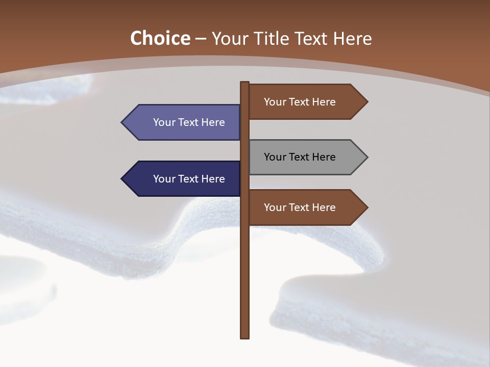 A Piece Of A Puzzle On A Brown Background PowerPoint Template