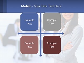A Woman Standing In Front Of A Group Of People PowerPoint Template