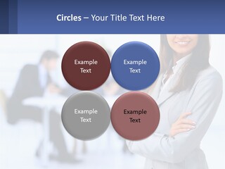 A Woman Standing In Front Of A Group Of People PowerPoint Template