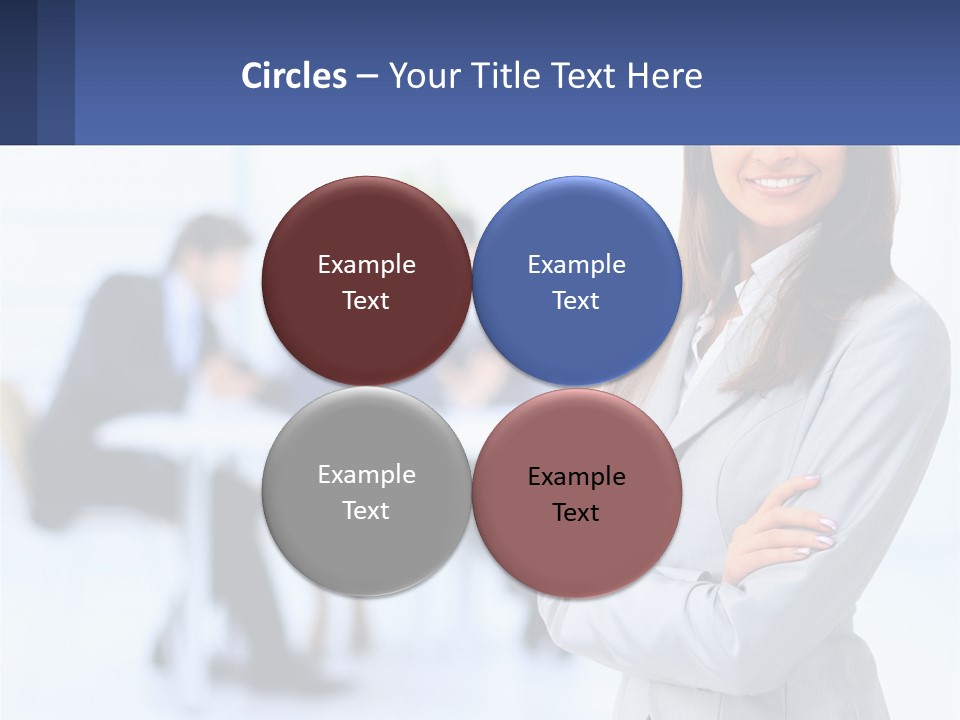 A Woman Standing In Front Of A Group Of People PowerPoint Template