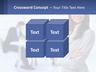 A Woman Standing In Front Of A Group Of People PowerPoint Template