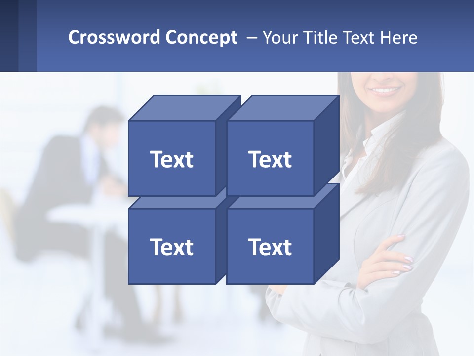 A Woman Standing In Front Of A Group Of People PowerPoint Template