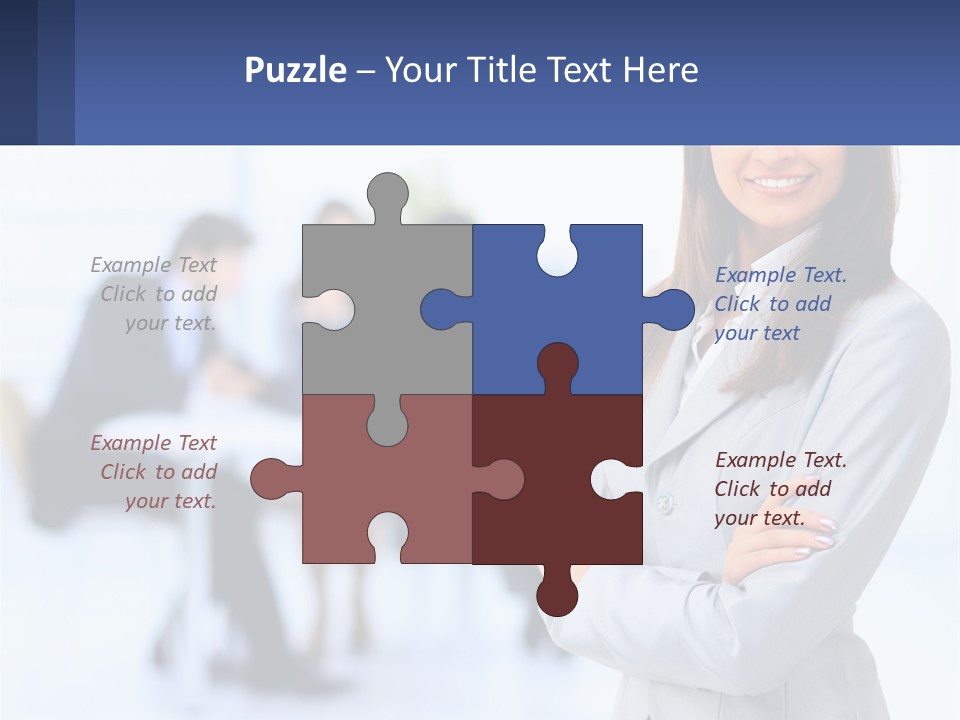A Woman Standing In Front Of A Group Of People PowerPoint Template