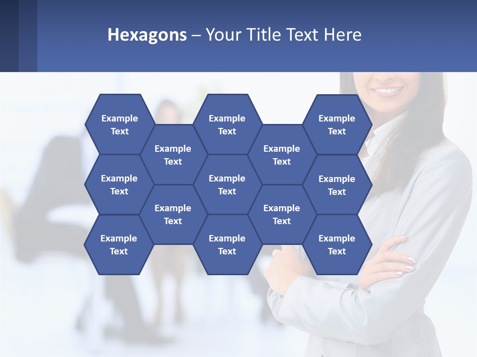 A Woman Standing In Front Of A Group Of People PowerPoint Template