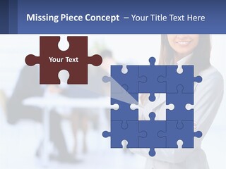 A Woman Standing In Front Of A Group Of People PowerPoint Template