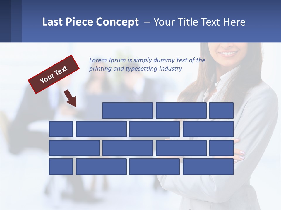 A Woman Standing In Front Of A Group Of People PowerPoint Template