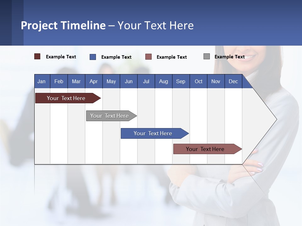 A Woman Standing In Front Of A Group Of People PowerPoint Template