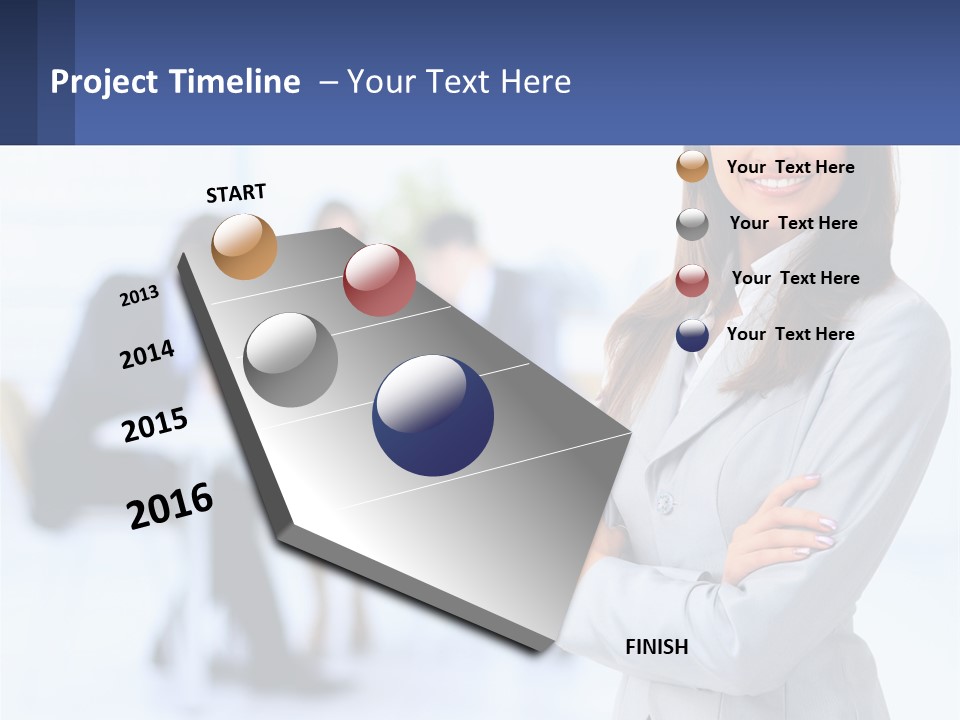 A Woman Standing In Front Of A Group Of People PowerPoint Template