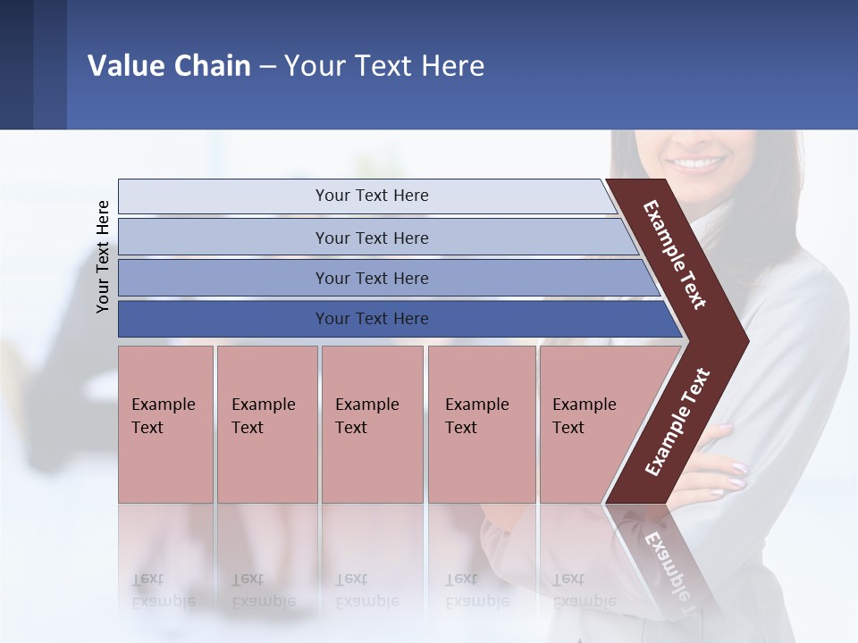 A Woman Standing In Front Of A Group Of People PowerPoint Template